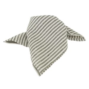 Servett Rough linen stripe beige/grön