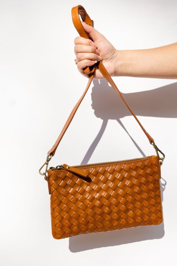 Lexi - Cognac Woven Classic Leather - Bild 6