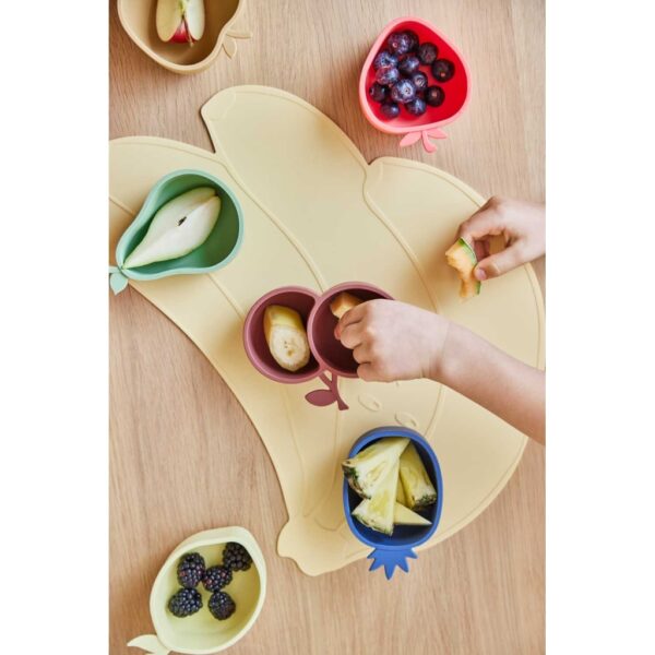 OYOY Yummy Snackskålar 2-pack Pineapple & Apple Blue/Light - Bild 4