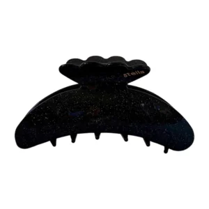 Hårklämma Cleo black glitter 11 cm