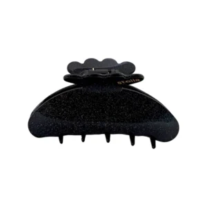 Hårklämma Cleo black giltter 9 cm