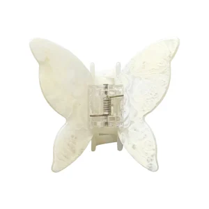 Hårklämma Alva - White Cracked fjäril