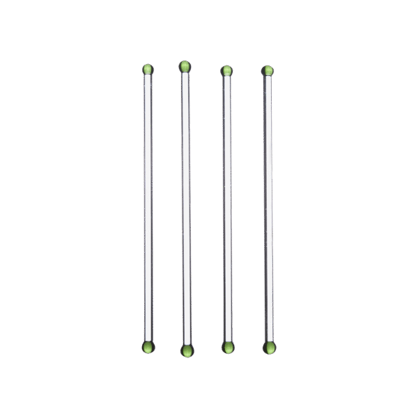 COCKTAIL Drinkpinne, 4-pack, Klar/grön