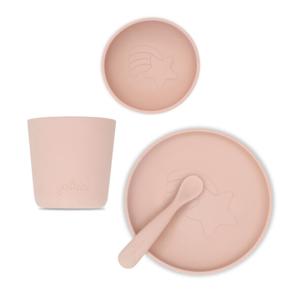 Jollein Silikonmatset (4 delar) pale pink - Bild 2