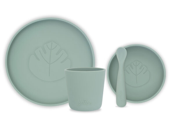 Jollein Silikonmatset (4 delar) green