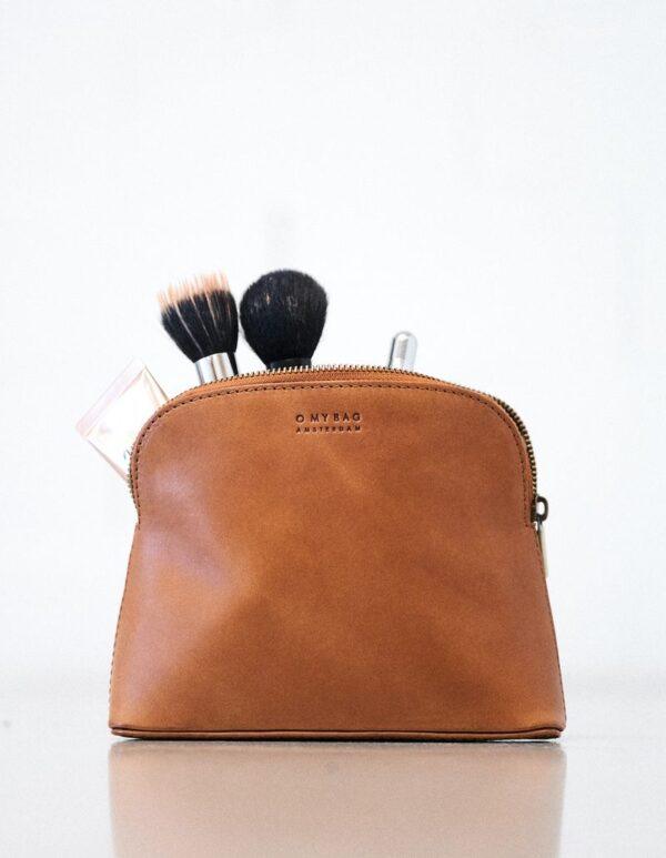 Cosmetic Bag Cognac Classic Leather - Bild 2