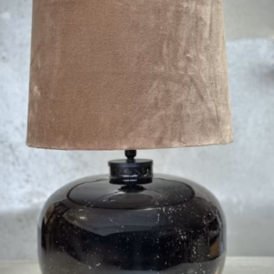 BOJO glass table lamp black bubble glass